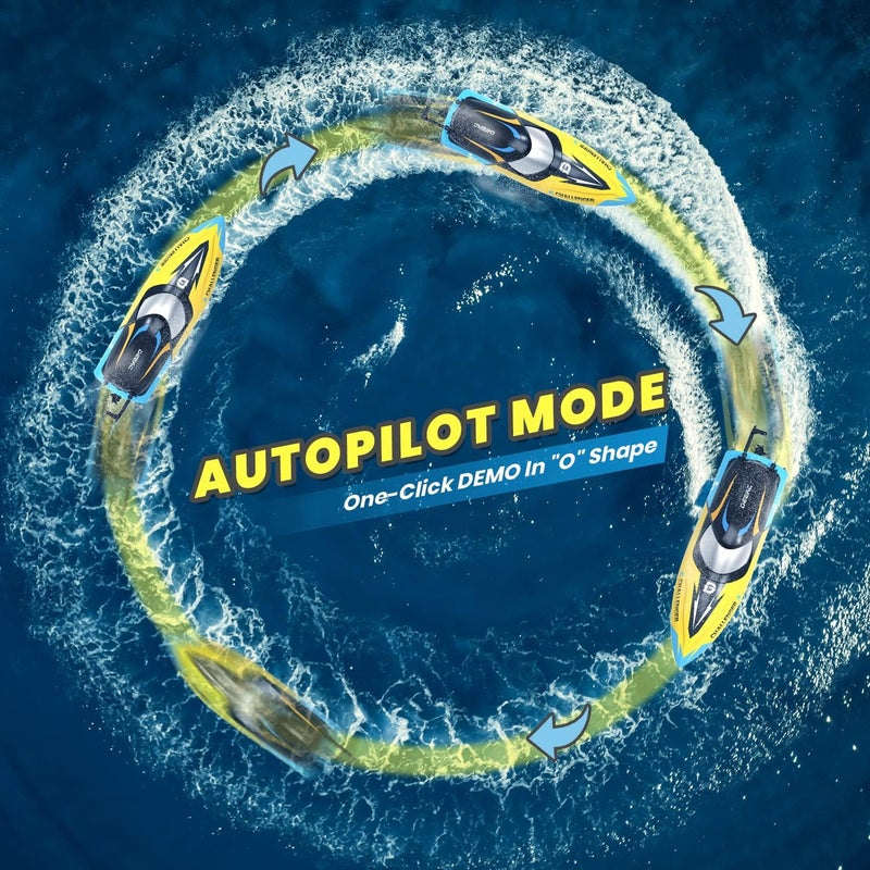 DEERC 16 inch Fast Brushless RC Boat, 30+mph, Self-righting Remote Control Racing Speed Boat, 2.4Ghz Water Toy for Lakes & Pools Summer Toys Gift for Adults, Kids & Boys - Image 4